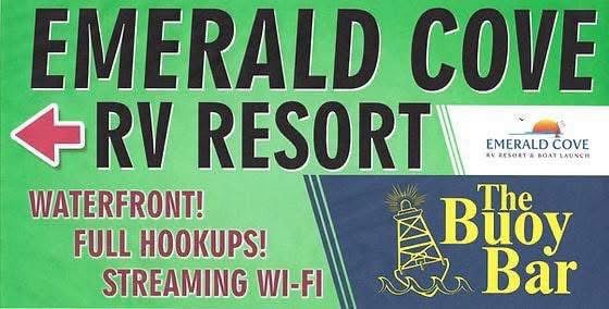 Emerald Cove RV Resort & Boat Ramp business card