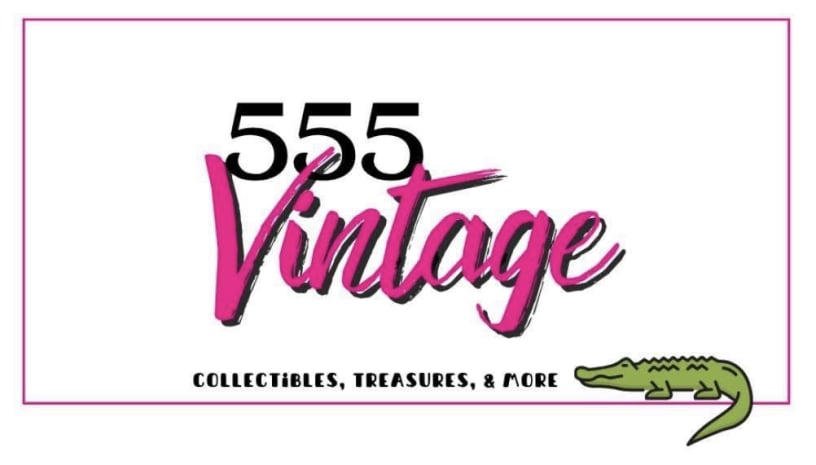 555 Vintage business card and logo