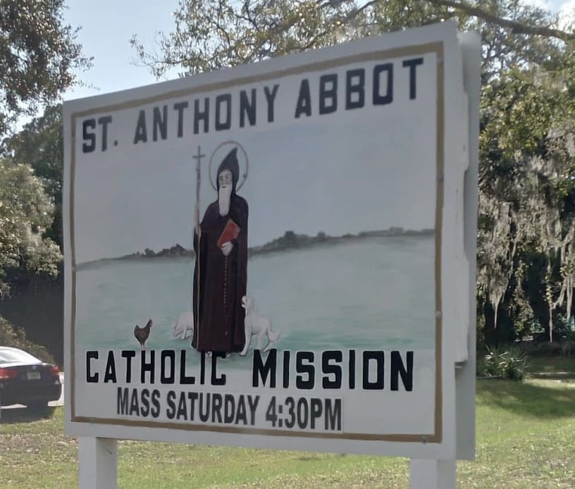 St. Anthony the Abbot Catholic Church Sign