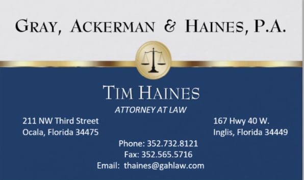 Gray, Ackerman & Haines  logo and business card